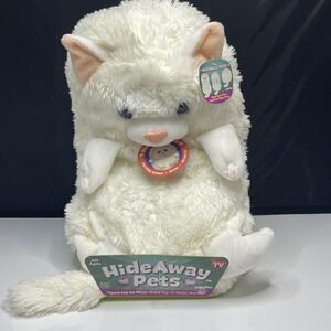 Hideaway Pets White Blue Eyed Kitty Persian Cat Plush Stuffed Toy 15" Snow Jay
